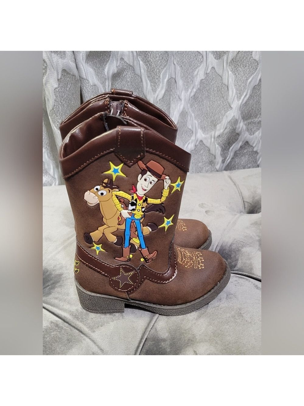 Disney Pixar | Toy Story | Kids Cowboy Boots | Sheriff Woody | Brown | Size 5 - Picture 5 of 8